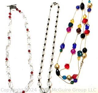 Three (3) Costume Jewelry Beaded Necklaces.