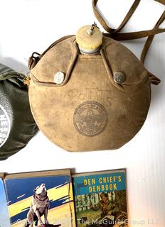 Collection of Early Cub Scout Books, Canteen and  Mess Kits