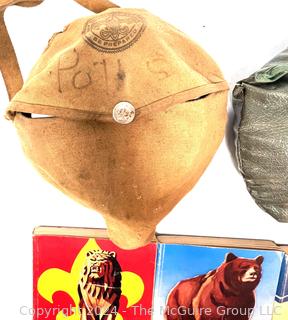 Collection of Early Cub Scout Books, Canteen and  Mess Kits