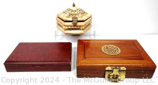 Three (3) Asian Style Trinket & Jewelry Boxes