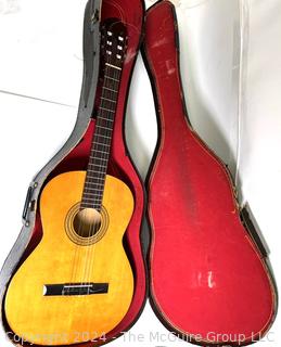 Classic Acoustic Guitar with Case. No Maker's Mark