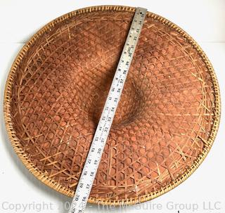 Traditional Chinese Bamboo Sun and Field Hat.  20" diameter