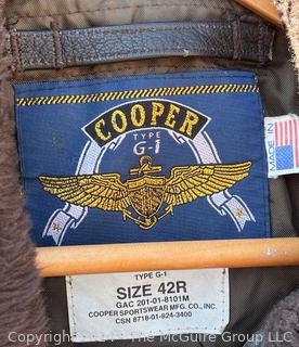 Cooper G-1 Leather Flight Jacket 42R with Patches