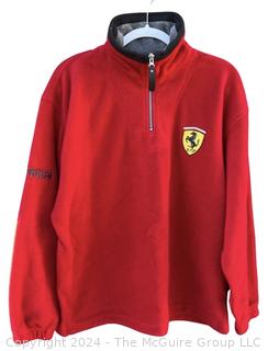 1990's Men's Ferrari Red Half Zip Fleece Jacket