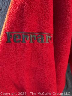 1990's Men's Ferrari Red Half Zip Fleece Jacket