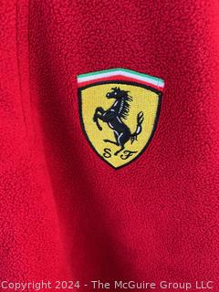 1990's Men's Ferrari Red Half Zip Fleece Jacket