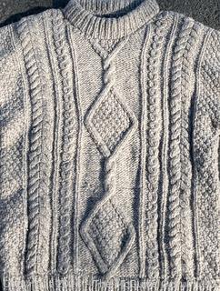 Sisandina Chunky Cable Knit Wool Fisherman's Sweater