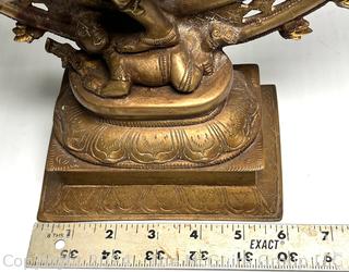 Brass Natraj Dancing Shiva Statue. 14" Tall