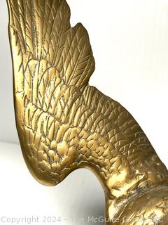 Brass Bald Eagle Sculpture.  12" tall