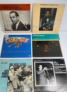 Six (6) Jazz Vinyl LP Records: Cole Porter, Harry James, George Benson  & Stan Getz