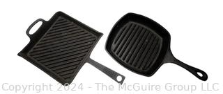 Set of Two (2) Cast Iron Griddles by Emeril Lagasse