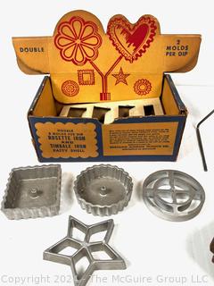 Nordic Ware Rosette and Timbale Frying Set in box; Shortbread Cookie Roller