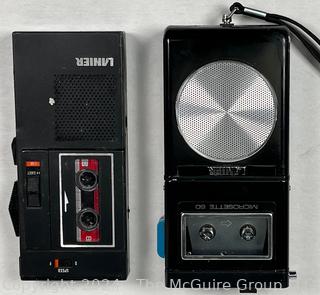 Lanier Harris P-124 Hand Held Micro Tape Recorder AND Microcassette-60