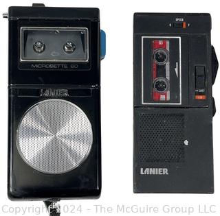 Lanier Harris P-124 Hand Held Micro Tape Recorder AND Microcassette-60