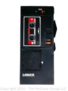 Lanier Harris P-124 Hand Held Micro Tape Recorder AND Microcassette-60