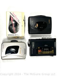 Collection of Four (4) Portable Cassette Players (Untested): SONY, GPX; Grundig