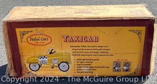 Yellow InStep Taxi Cab Metal Full Sized Pedal Car, New in Box