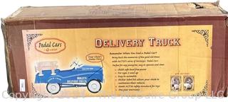 Blue InStep Delivery Truck Metal Full Sized Pedal Car, New in Box