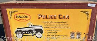 Black InStep Police Car Metal Full Sized Pedal Car, New in Box