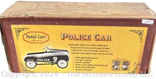 Black InStep Police Car Metal Full Sized Pedal Car, New in Box