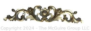 Giltwood Carved Floral Pediment Decoration. 33" long