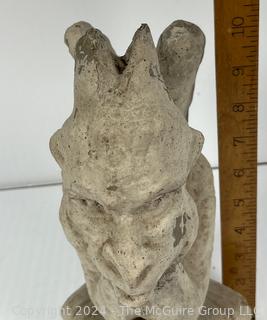 Cement Garden Gargoyle. 10" tall.