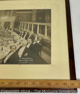 Framed Under Glass Black & White Photo From 1912 of the Board of Directors of the Bankers Trust Organization. 18" x 25" OD