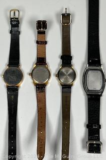 Four (4) Ladies Wristwatches Including Wittnauer, Seiko and Timex, Untested.