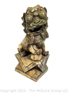 Hardstone Foo Dog. 11" tall.