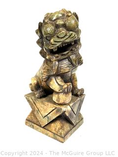 Hardstone Foo Dog. 11" tall.