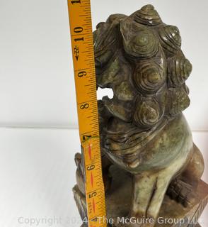 Hardstone Foo Dog. 11" tall.