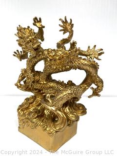 Traditional Chinese Dragon Statue. 8" x 6"