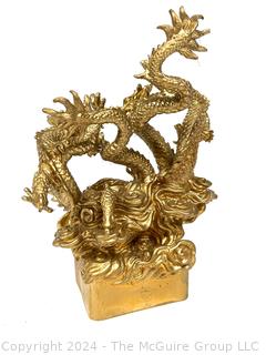 Traditional Chinese Dragon Statue. 8" x 6"