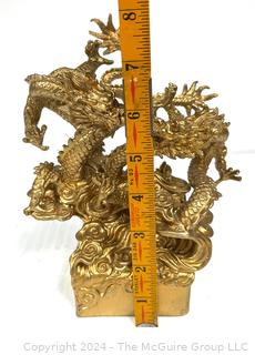 Traditional Chinese Dragon Statue. 8" x 6"