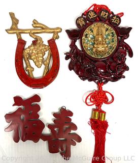 Group of Asian Metal Wall Decor.