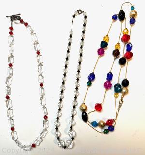 Three (3) Costume Jewelry Beaded Necklaces.