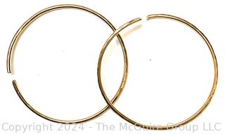 Two (2) 14kt Yellow Gold Bands.  8.7 grams  