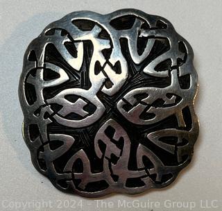 Sterling Silver Celtic Knot Brooch and Pendant.  