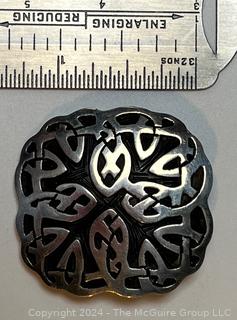 Sterling Silver Celtic Knot Brooch and Pendant.  