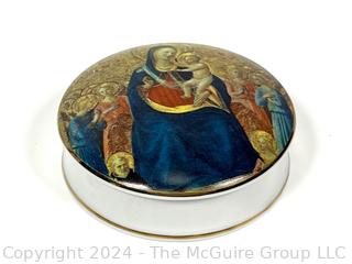 Two (2) Porcelain Lidded Trinket Boxes, One from the Vatican Gift Shop.