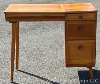 Mid Century Three Drawer with Hinged Top Desk
