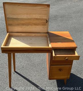 Mid Century Three Drawer with Hinged Top Desk
