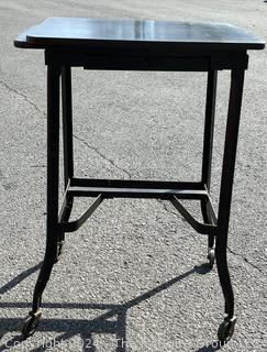 Metal Typing Table on Casters. 14 x 19 x 26"