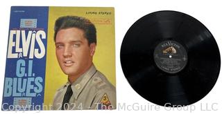 Vinyl LP Record Elvis Presley Soundtrack to "G. I. Blues", 1960, Living Stereo. First US stereo pressing with black RCA Victor label, dog on top and "living stereo" on the label