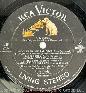 Vinyl LP Record Elvis Presley Soundtrack to "G. I. Blues", 1960, Living Stereo. First US stereo pressing with black RCA Victor label, dog on top and "living stereo" on the label