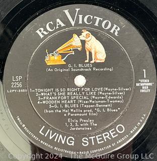 Vinyl LP Record Elvis Presley Soundtrack to "G. I. Blues", 1960, Living Stereo. First US stereo pressing with black RCA Victor label, dog on top and "living stereo" on the label