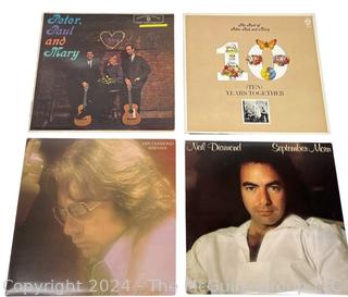 Four (4) Vinyl LP Records: Peter, Paul & Mary & Neil Diamond 