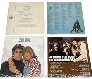 Four (4) Vinyl LP Records: Carpenters, Simon & Garfunkel, Mamas & Papas & Captain & Tennille 