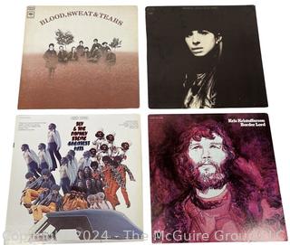 Four (4) Vinyl LP Records: BS&T, Sly & Family Stone, Streisand & Kristofferson 