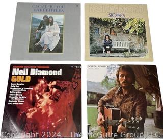 Four (4) Vinyl LP Records: Neil Diamond, Gordon LightFoot & Carpenters